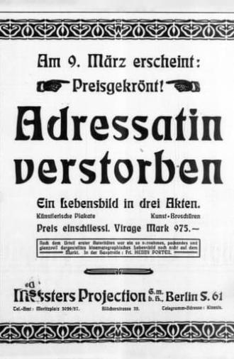 Adressatin verstorben (1912)