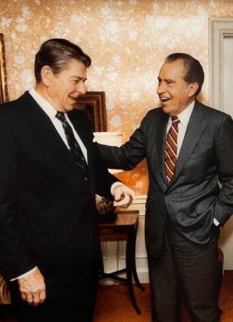 Ronald Reagan and Richard Nixon on Camera (1983)