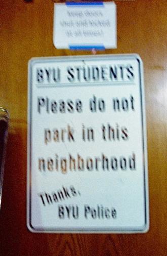 BYU Students Don't Park Here (2026)