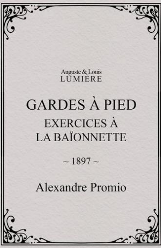 Gardes à pied : exercices à la baïonnette (1897)