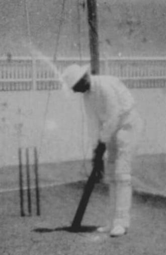 Prince Ranjitsinhji Practising Batting in the Nets (1897)