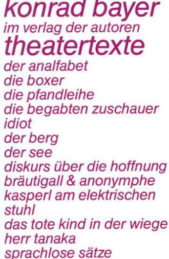 idiot, performance film based on a play of Konrad Bayer (2024)