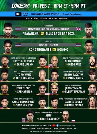 ONE Fight Night 28: Prajanchai vs. Barboza (2025)