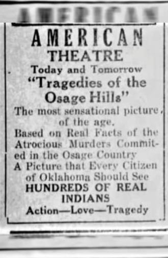 Tragedies of the Osage Hills (1926)