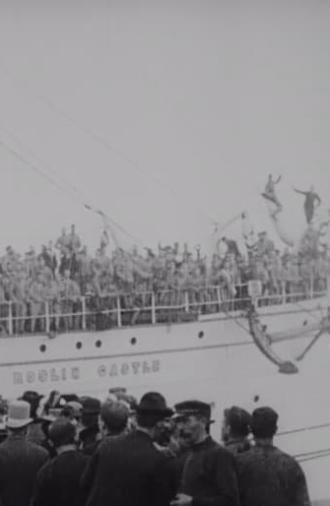 The 'Roslin Castle' (Troopship) Leaving for South Africa (1899)