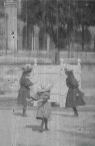 Children playing with skipping rope (1896)